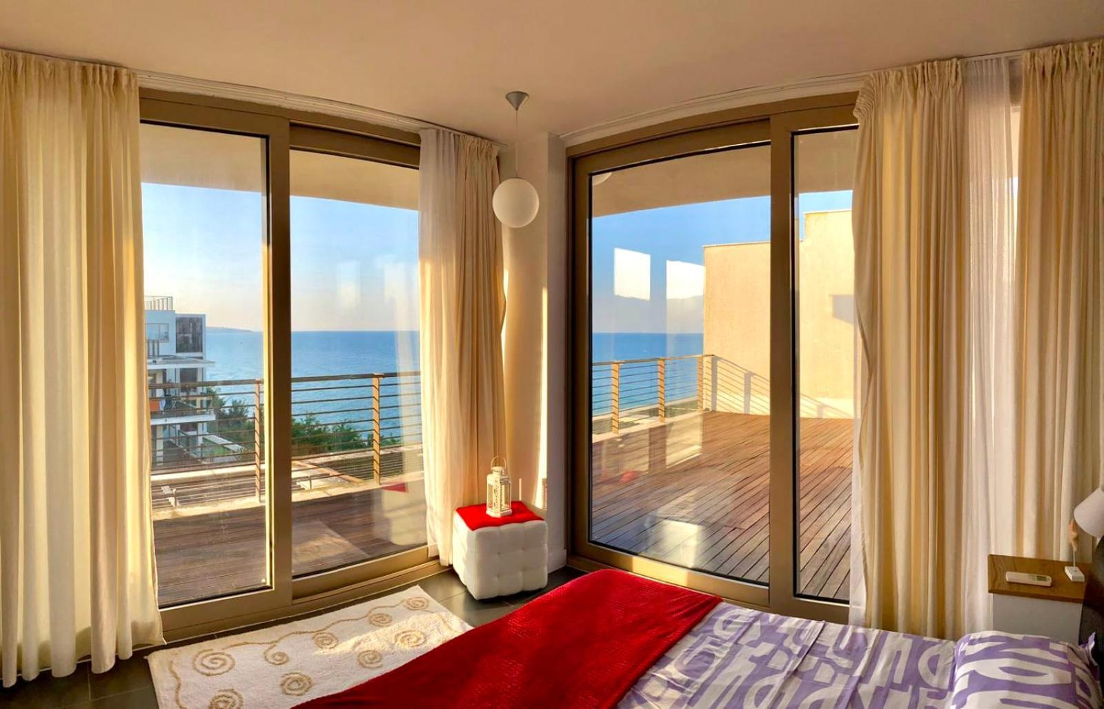 Sea View Penthouse Apartman Obzor Kültér fotó